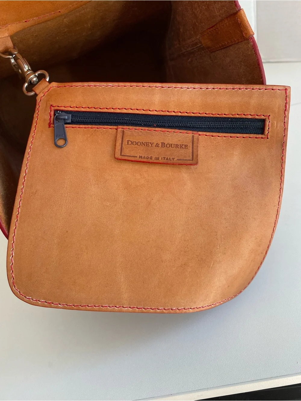 Vintage Dooney & Bourke Cognac Pyramid Alto Sling